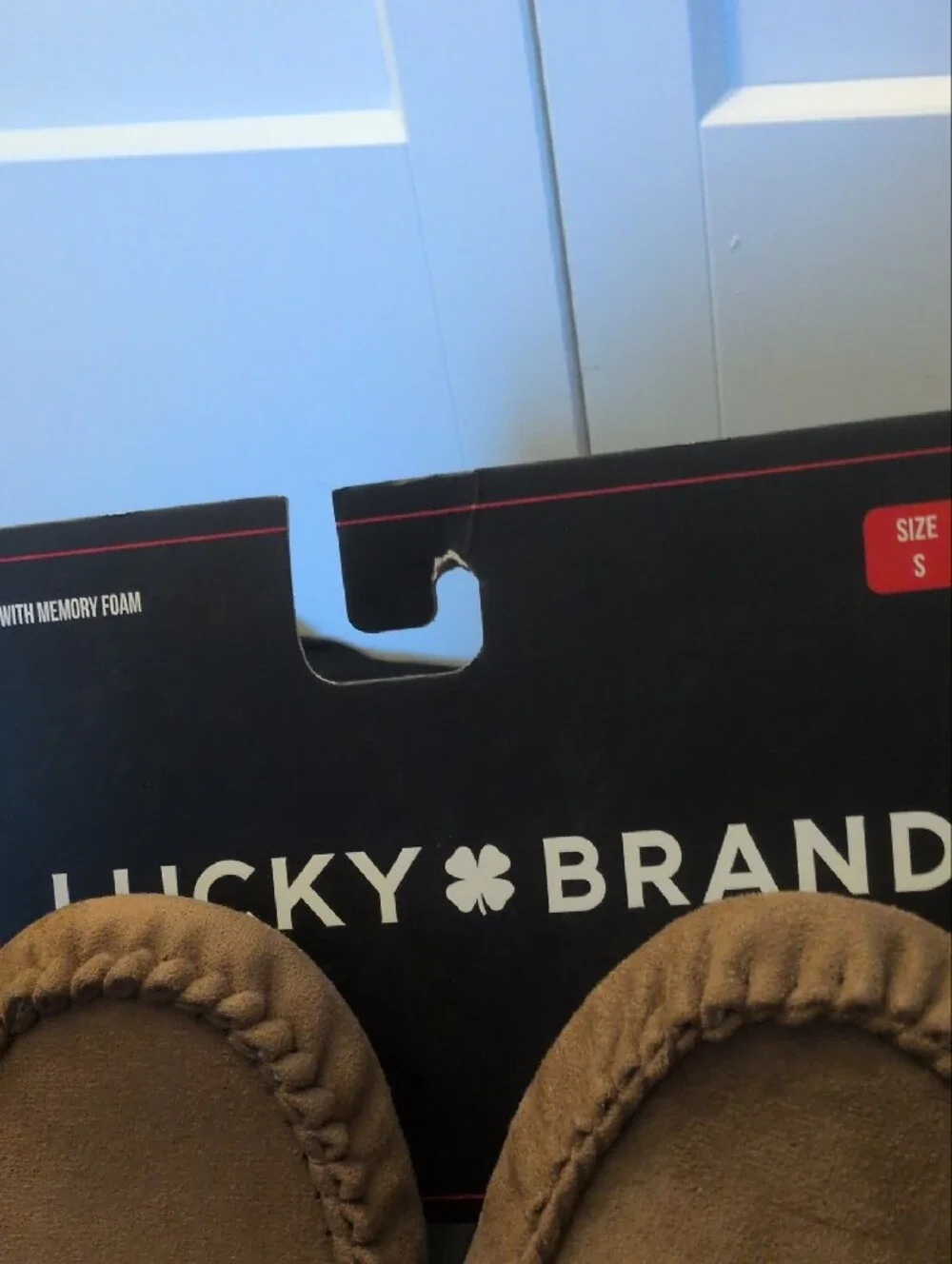Lucky Brand Men’s Tan Suede Slip-On Moccasins